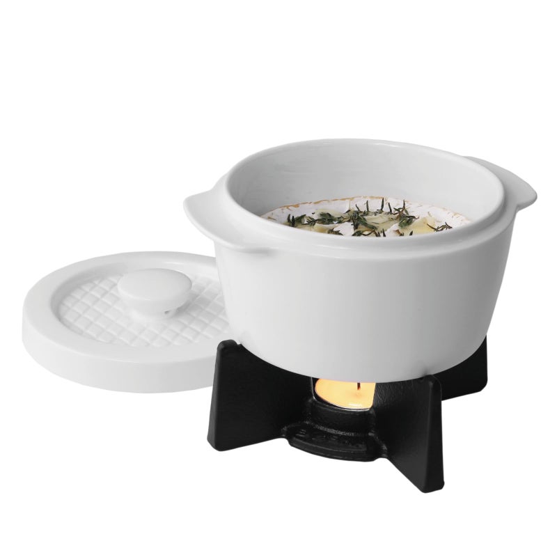BOSKA Cheese baker - Brie Baker with Lid - Queso Warmer for Brie Cheese bites - Tea Light Candle keep Anything you make Warm - Handy Size & Microwave-safe - Image 1